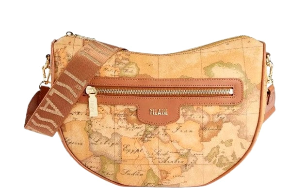 Alviero Martini 1a Classe Tracolla Mezzaluna Geo Classic C E055 6000 COL 0010 Natural